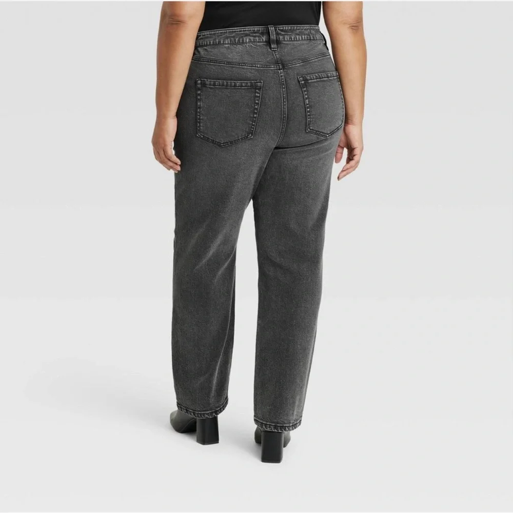 Women’s Ava & Viv high rise 90’s straight stretch no gap waistband‎  READ INFO - Picture 2 of 13